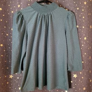 W5 | Sage Green Dot Textured Top L